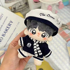 White cap and navy sailor outfit for 10cm plush