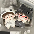 Black & White Punk Cat Set–10cm Doll Outfit