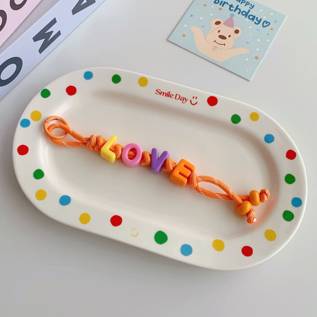 DIY Dopamine Beaded Letter Bag Charm