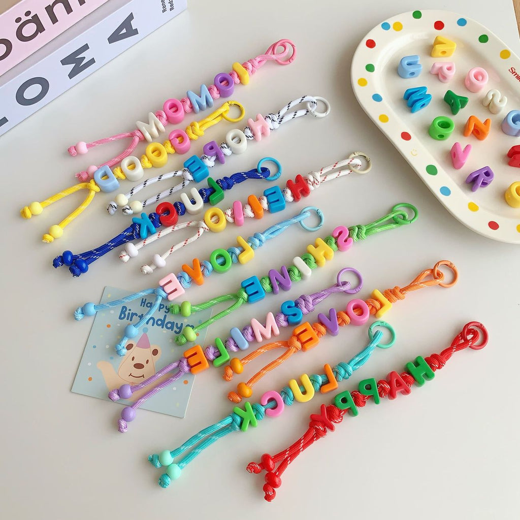 DIY Dopamine Beaded Letter Bag Charm