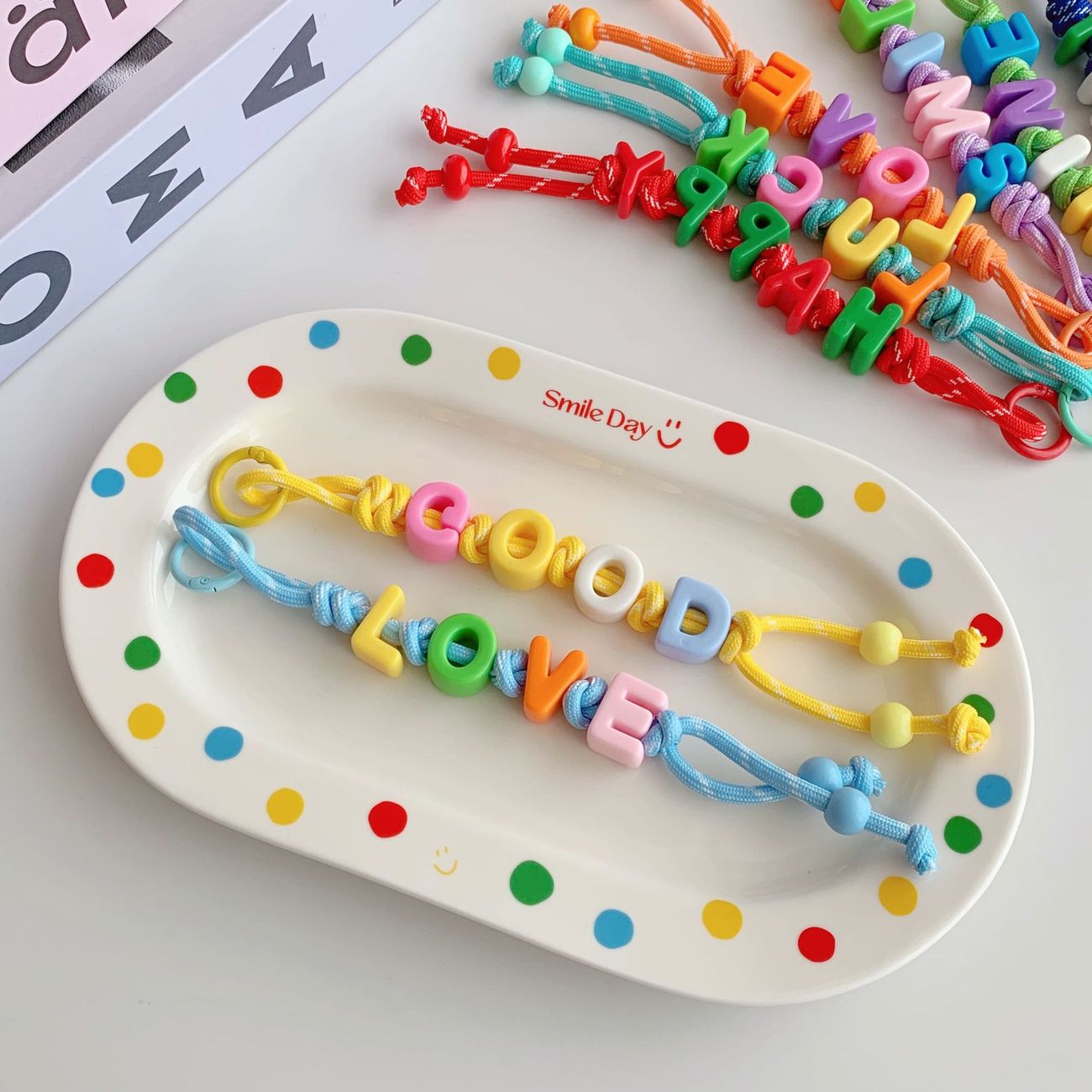 DIY Dopamine Beaded Letter Bag Charm