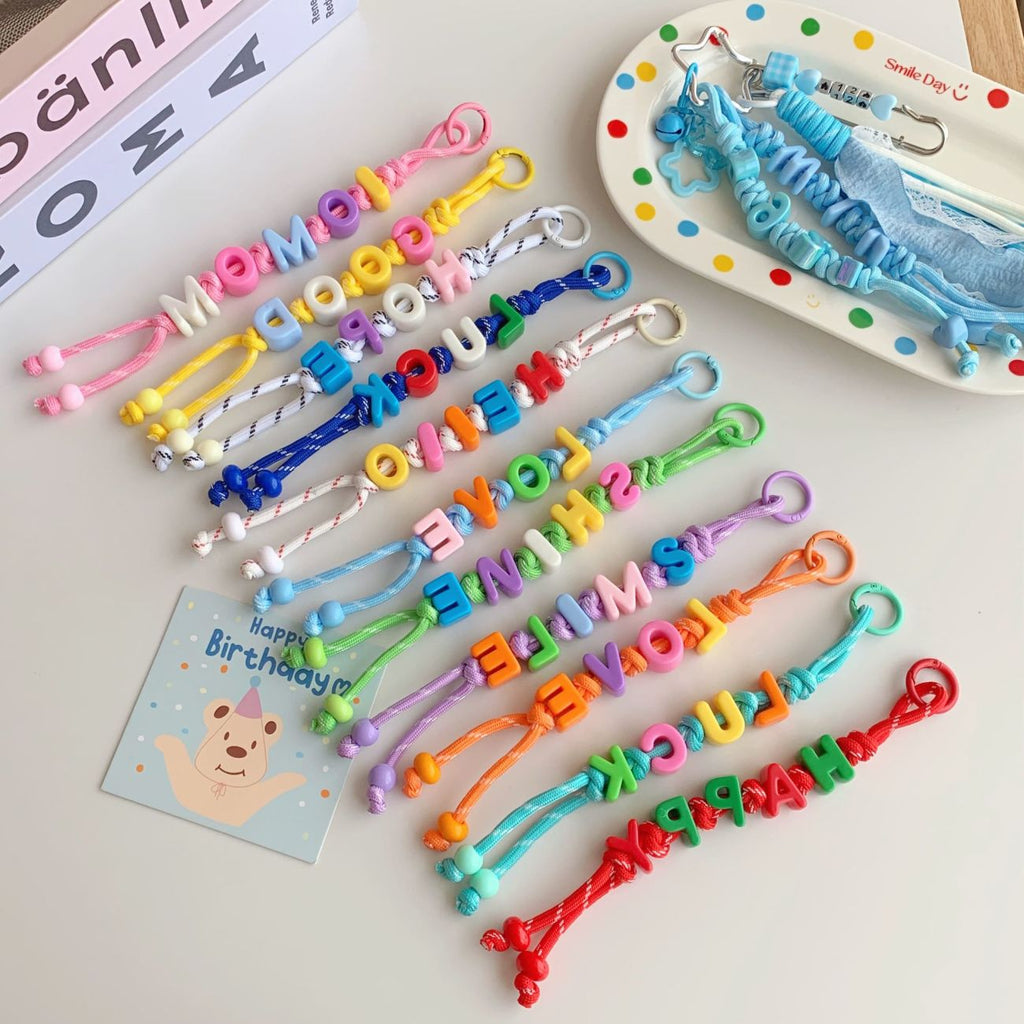 DIY Dopamine Beaded Letter Bag Charm