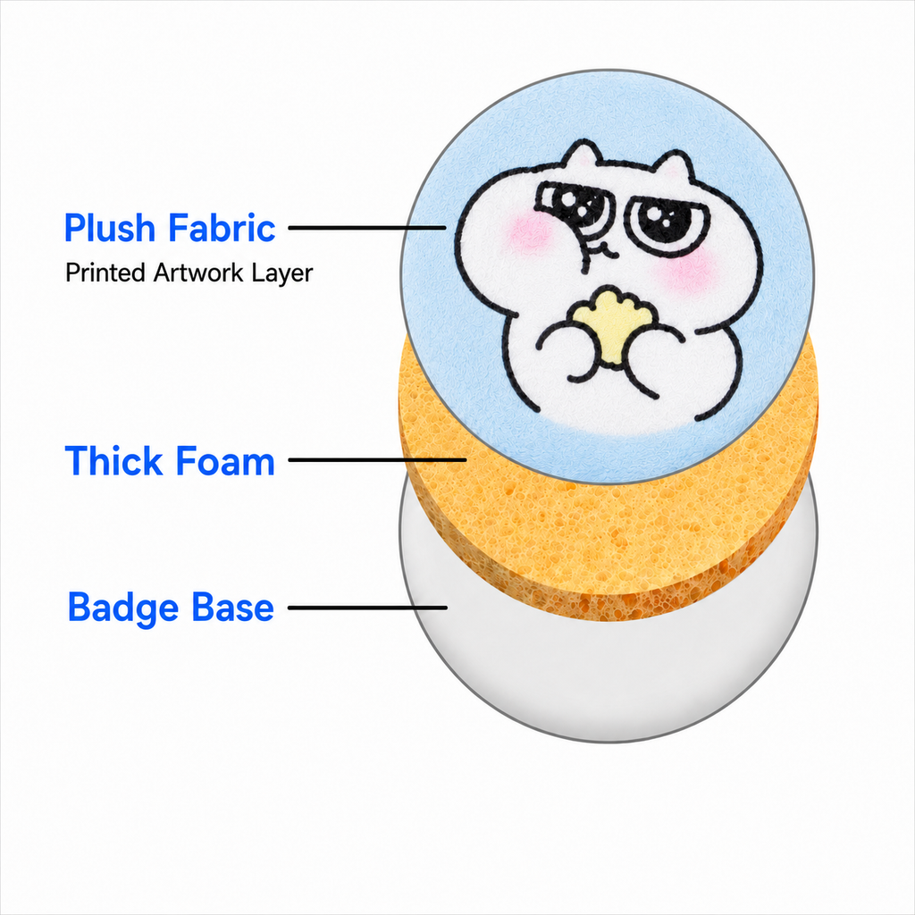 Custom Round Plush Pin