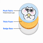 Custom Round Plush Pin