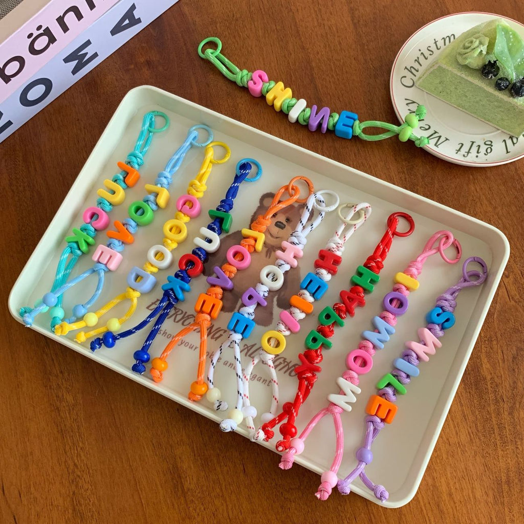 DIY Dopamine Beaded Letter Bag Charm