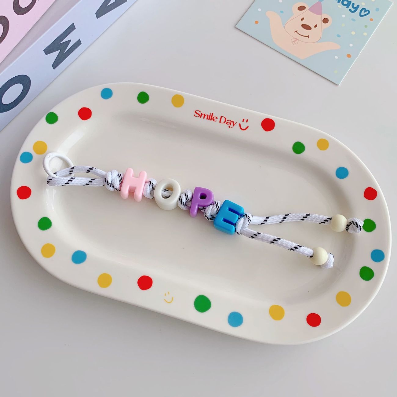 DIY Dopamine Beaded Letter Bag Charm