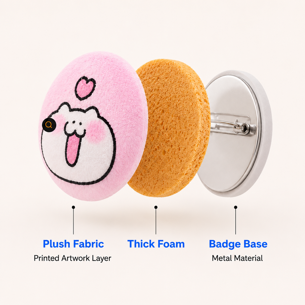 Custom Square Plush Pin