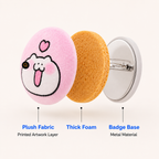 Custom Square Plush Pin