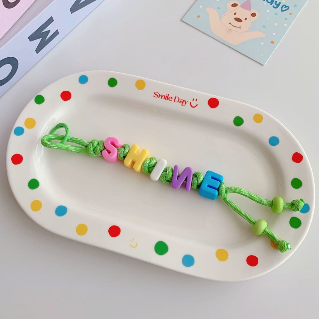 DIY Dopamine Beaded Letter Bag Charm