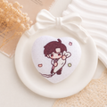 Custom Heart Shape Plush Pins