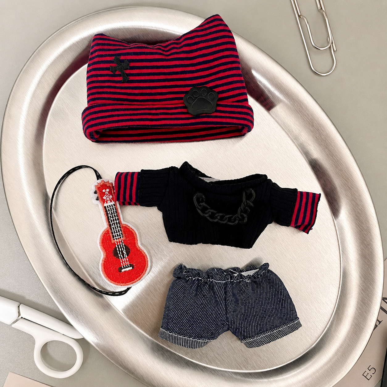 Rockstar Cat Outfit-10cm Set