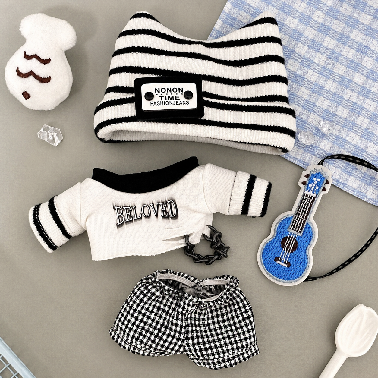 Rockstar Cat Outfit-10cm Set