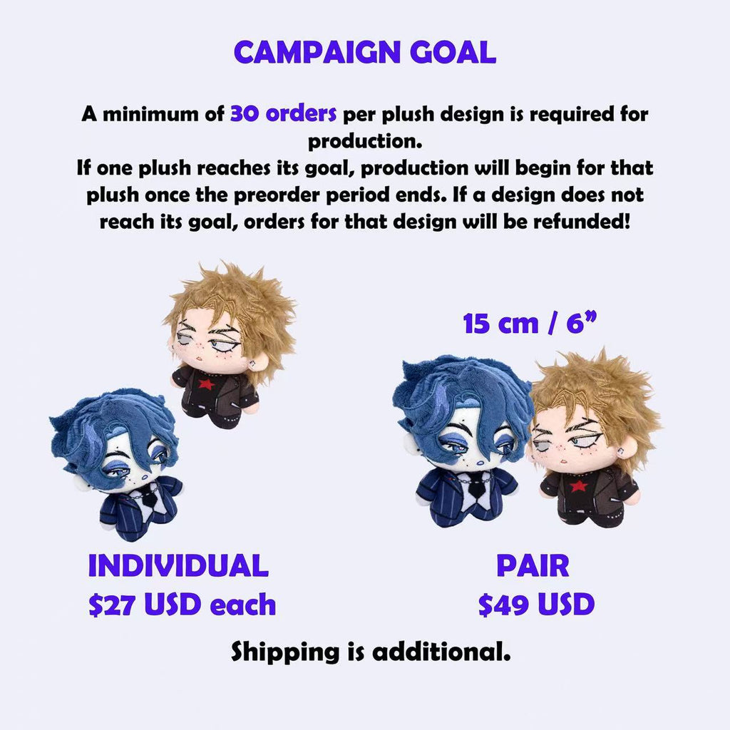 SYLVAIN & DAMON PLUSHIES — PREORDER
