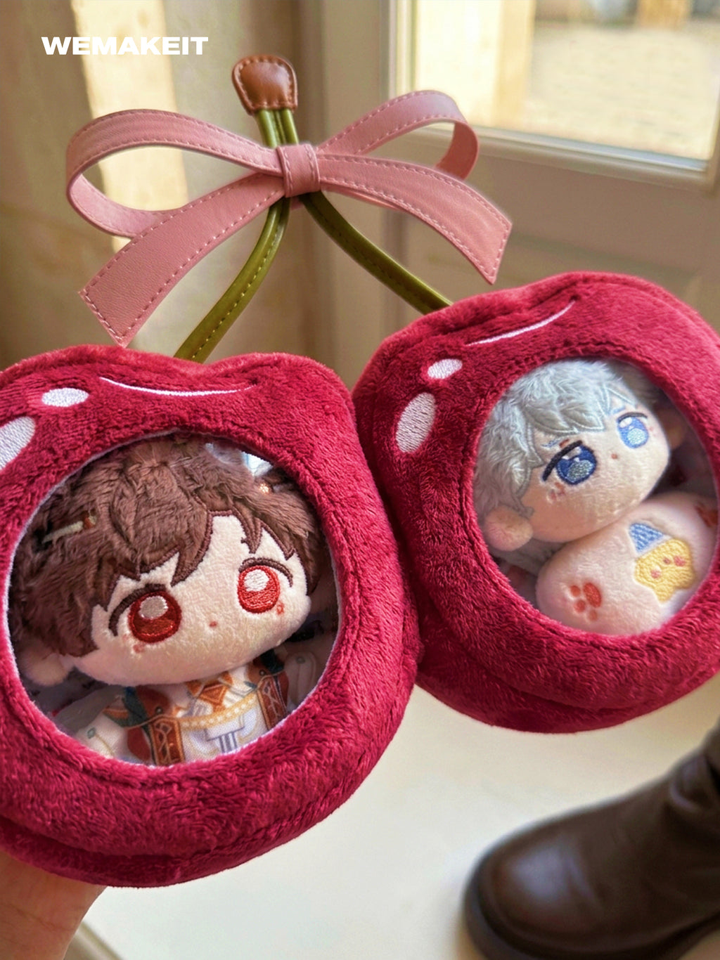 Cherry Plsuh Carrier Bag