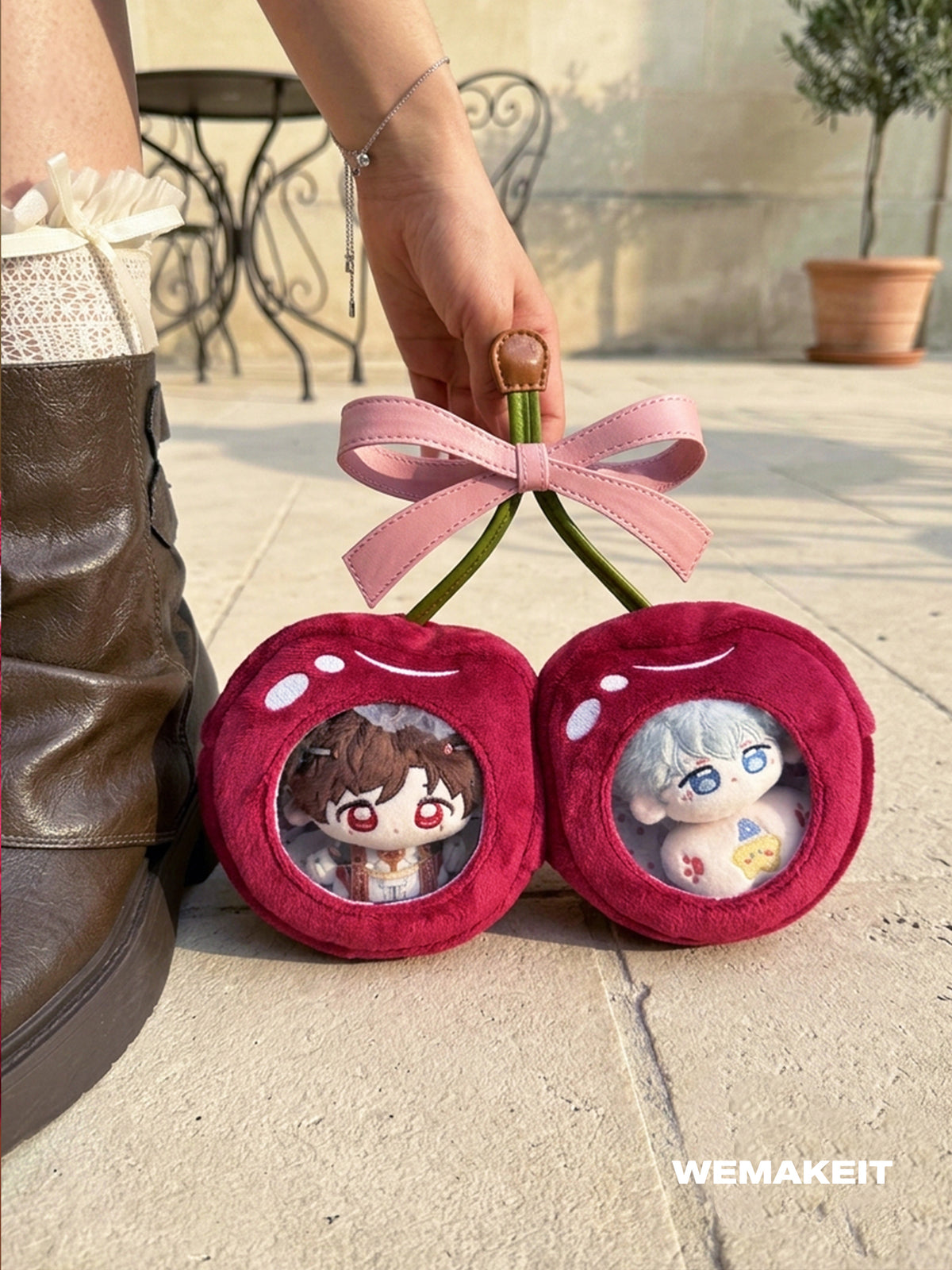 Cherry Plsuh Carrier Bag