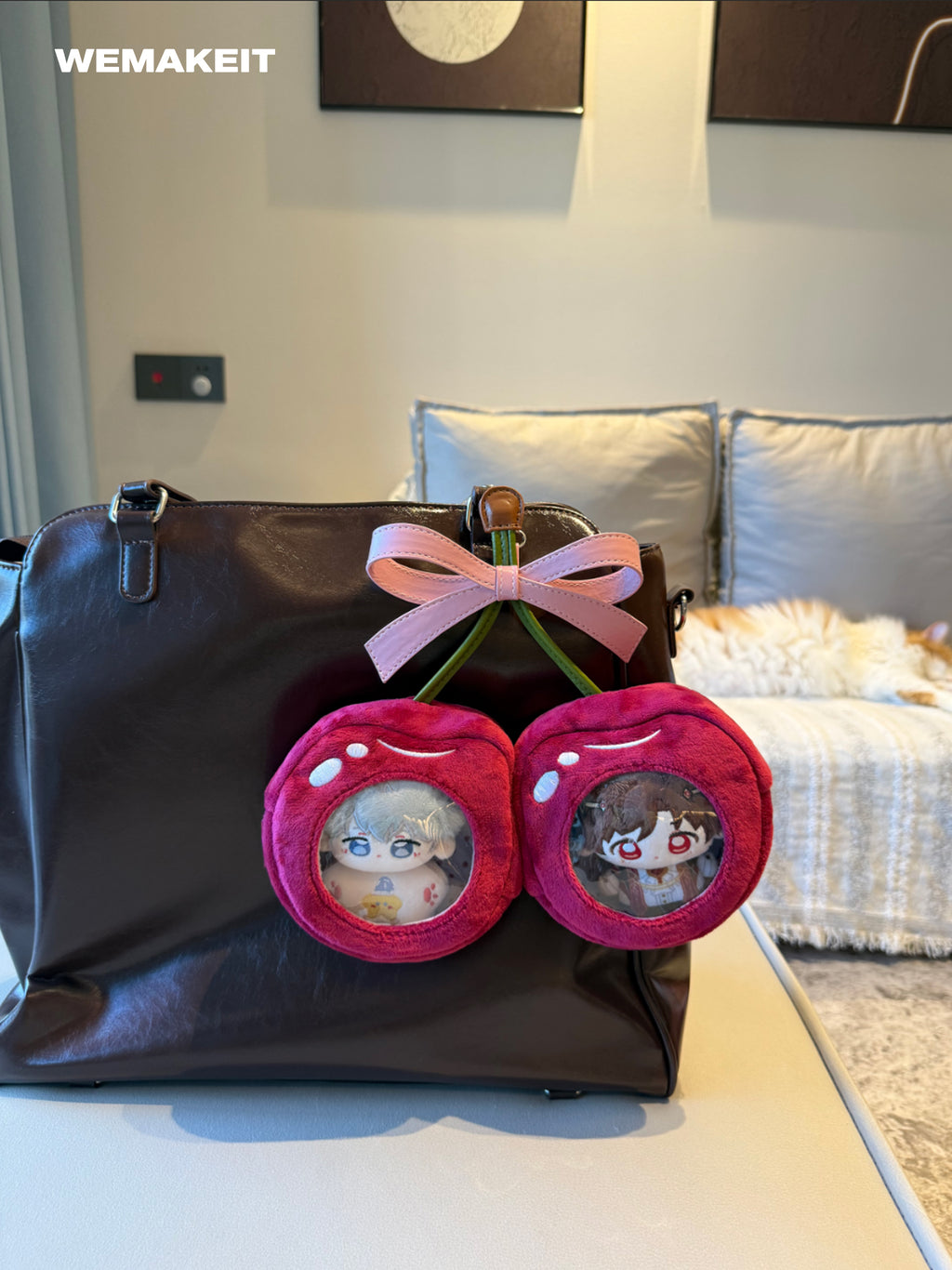 Cherry Plsuh Carrier Bag