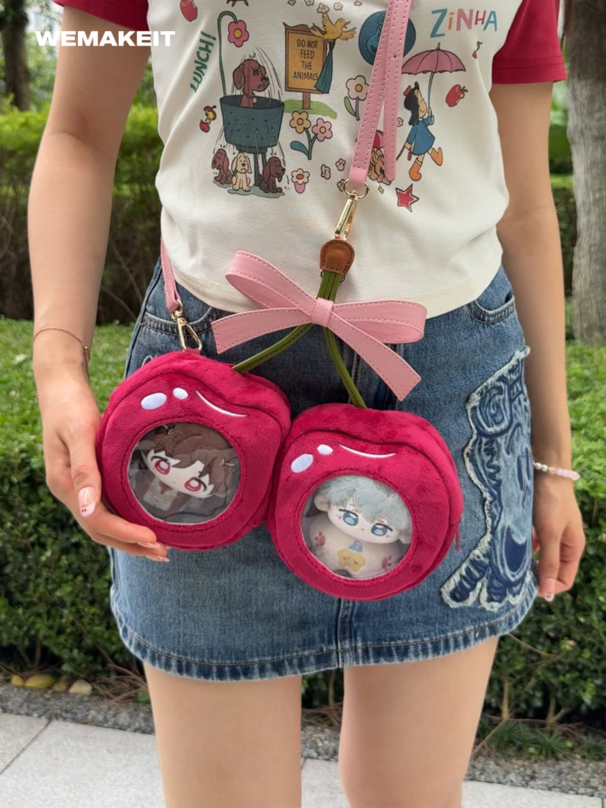 Cherry Plsuh Carrier Bag