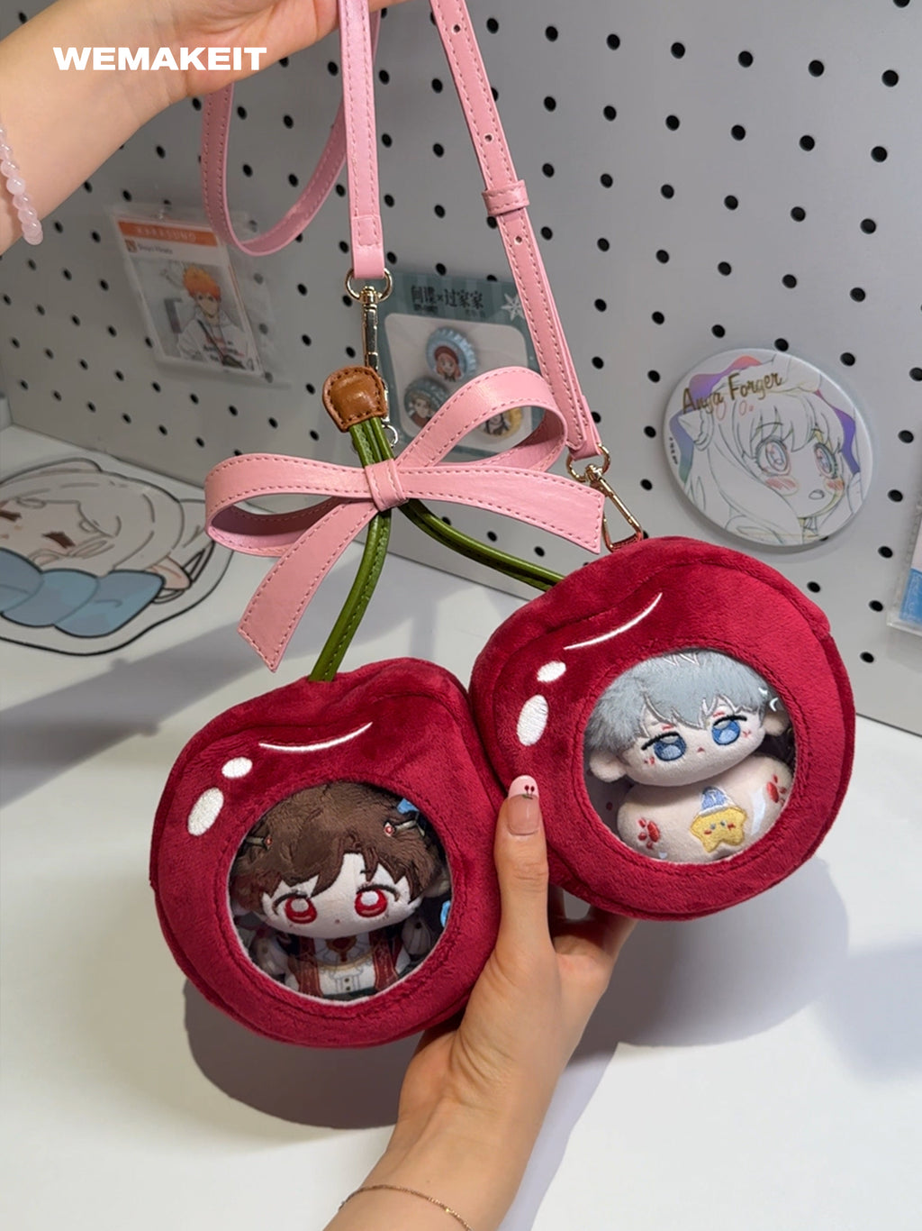 Cherry Plsuh Carrier Bag