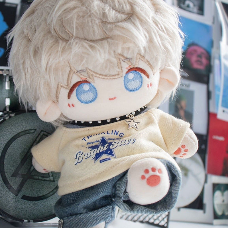 Cream Bright Star outfit set for 20cm plush