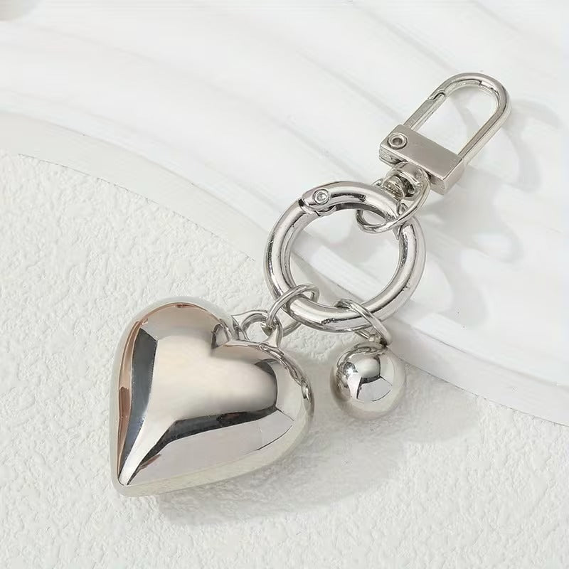 1pc Heart Charm Keychain