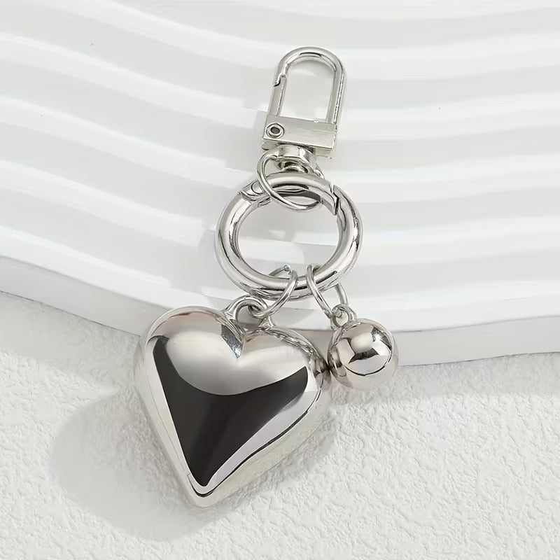 1pc Heart Charm Keychain