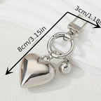 1pc Heart Charm Keychain