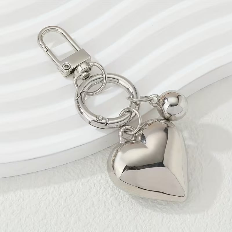 1pc Heart Charm Keychain