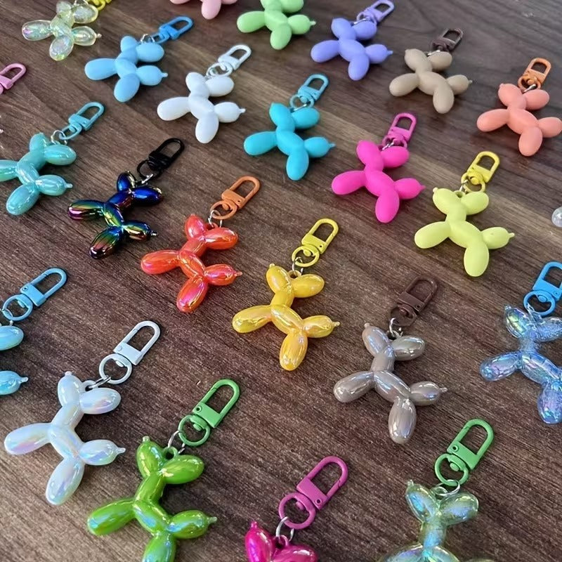 20pcs Cute Balloon Dog Keychain Charm