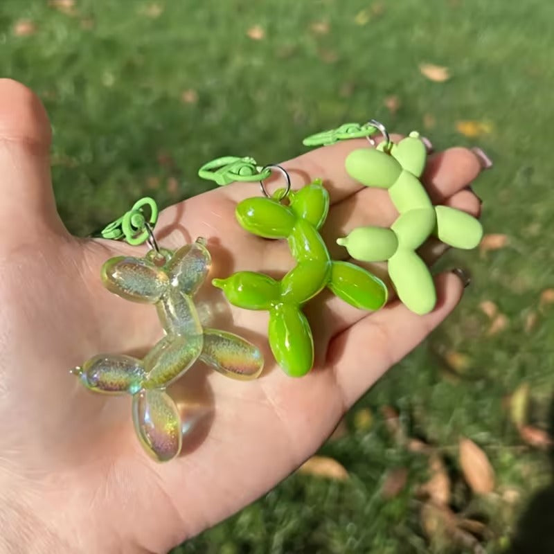 20pcs Cute Balloon Dog Keychain Charm