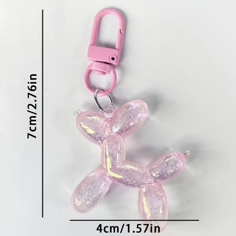 20pcs Cute Balloon Dog Keychain Charm