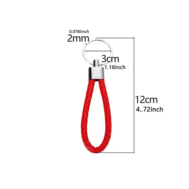 5pcs Colorful Braided Keychain