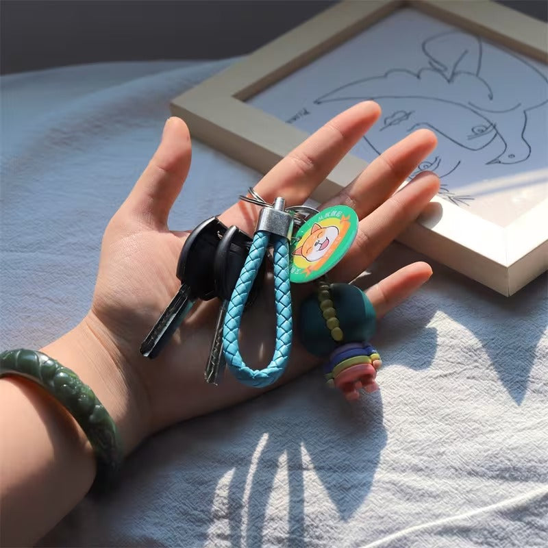 5pcs Colorful Braided Keychain