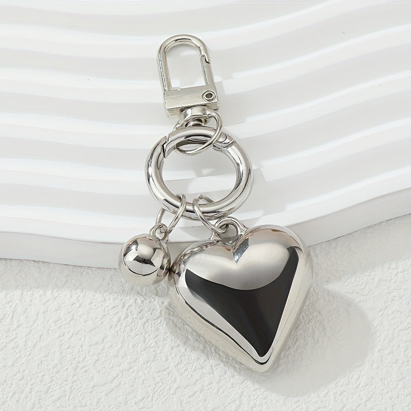 1pc Heart Charm Keychain