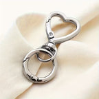 10pcs Heart-Shaped Metal Keychain - Durable Open