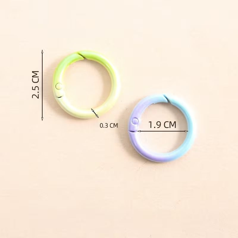 20pcs Rainbow Keychain Ring
