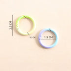 20pcs Rainbow Keychain Ring